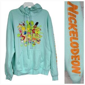 Nickelodeon Rugrats Unisex Medium Mint Green Graphic Hoodie Sweatshirt Pullover
